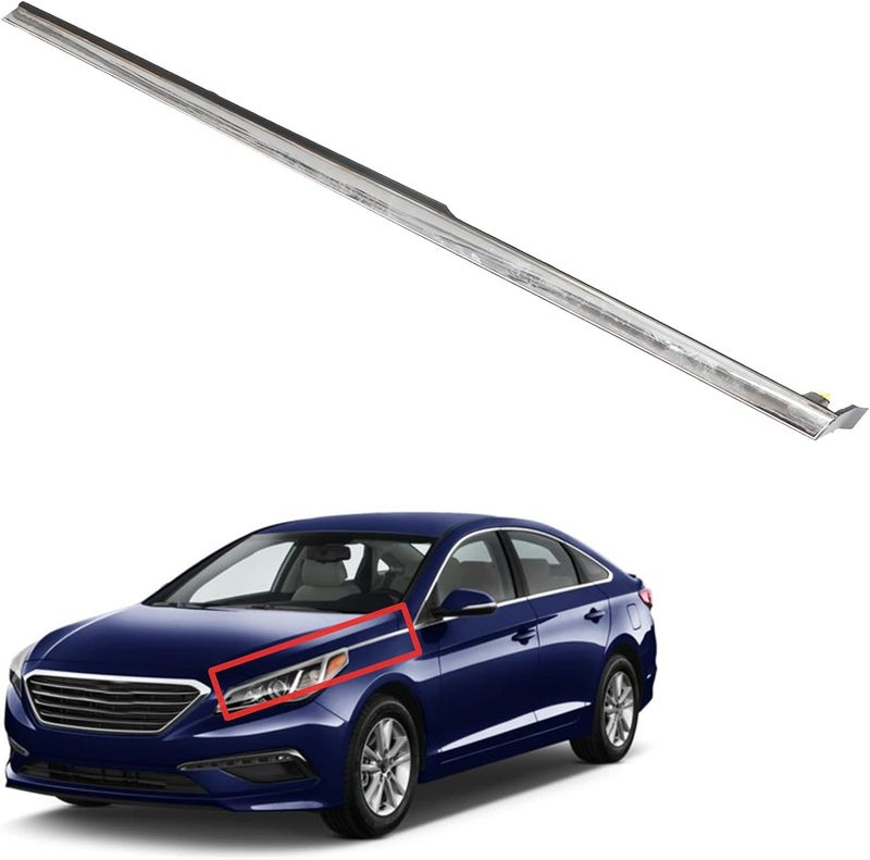 SEBLAFF Fender Chrome Garnish Molding Trim Front Left Replacement for 2015-2017 Sonata 87771C1000 - Image 1