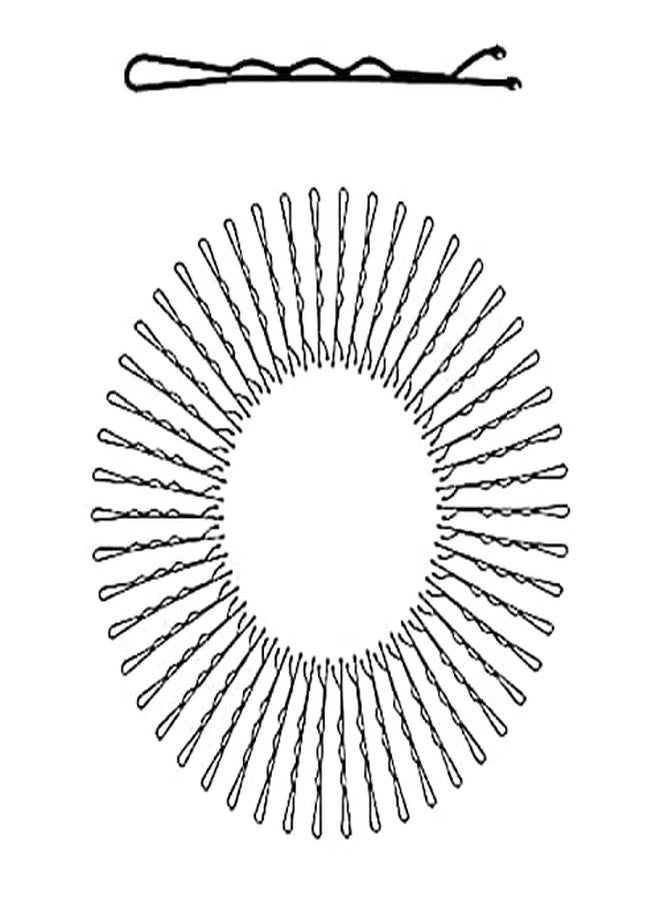 فوكس مجموعة FOK من 50 قطعة (5 سم) من دبابيس الشعر المنحنية بوب، مشابك أو دبابيس شعر، إكسسوارات شعر للفتيات والسيدات - أسود - Image 5