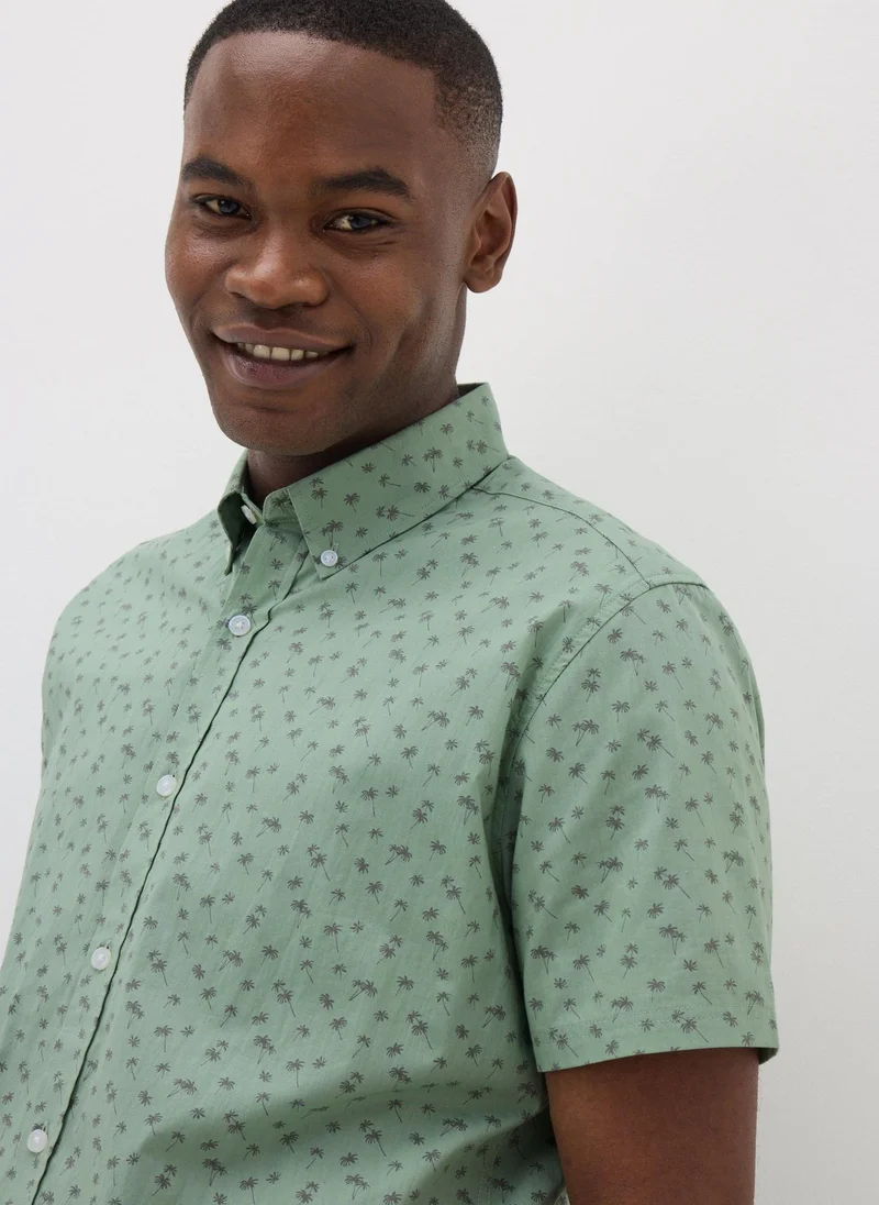 Matalan Sage Palm Tree Shirt