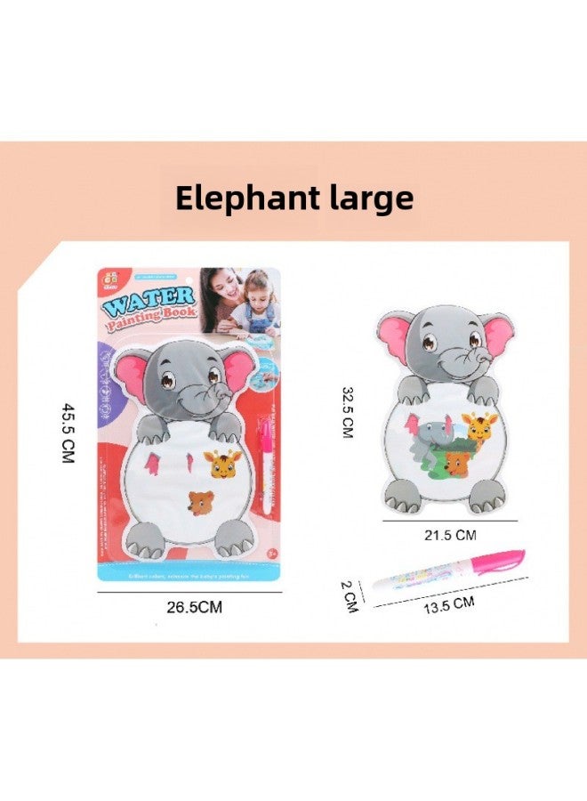 Children's EVA Color Changing Cloth Book Baby Summer Water Play Toy Color Educational Early Education Color Changing Bath Book-Color:Elephant-Large  - Image 1