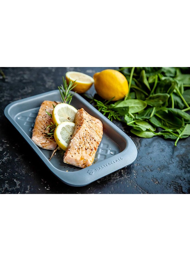 MASTERCLASS - Masterclass Smart Ceramic Baking Tray With RobUSt Non Stick Coating, Carbon Steel, 23 X 15 Cm Small Stackable Cookie Sheet - Image 1