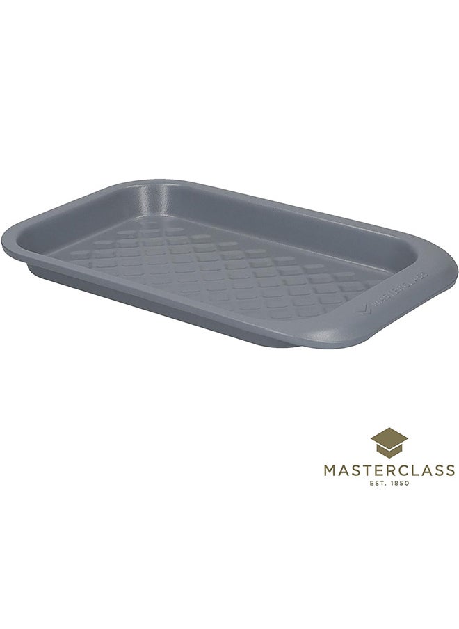 MASTERCLASS - Masterclass Smart Ceramic Baking Tray With RobUSt Non Stick Coating, Carbon Steel, 23 X 15 Cm Small Stackable Cookie Sheet - Image 1