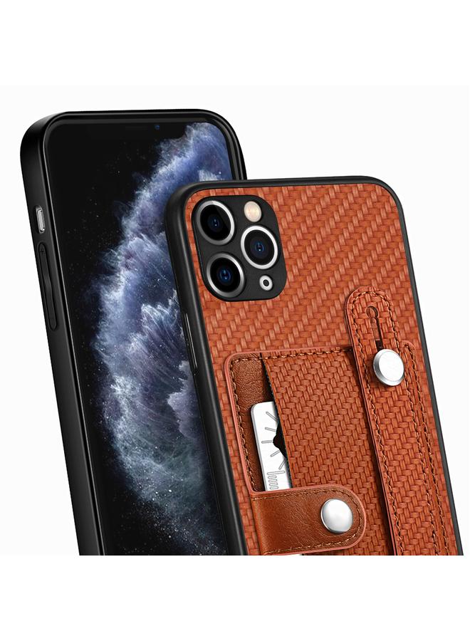 اس-توب جراب لهاتف iPhone 11 Pro مزود بسوار معصم ومسند ومحفظة بطاقات وغطاء خلفي وحافظة هاتف مع سكين أداة - Image 4