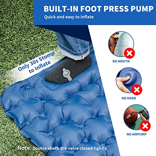 HiiPeak Sleeping Pad for Camping- Ultralight Inflatable Sleeping Mat with Built-in Foot Pump & Pillow, Upgraded Compact Camping Air Mattress for Tent, Backpacking, Hiking - Image 3