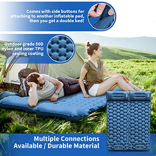 HiiPeak Sleeping Pad for Camping- Ultralight Inflatable Sleeping Mat with Built-in Foot Pump & Pillow, Upgraded Compact Camping Air Mattress for Tent, Backpacking, Hiking - Image 4