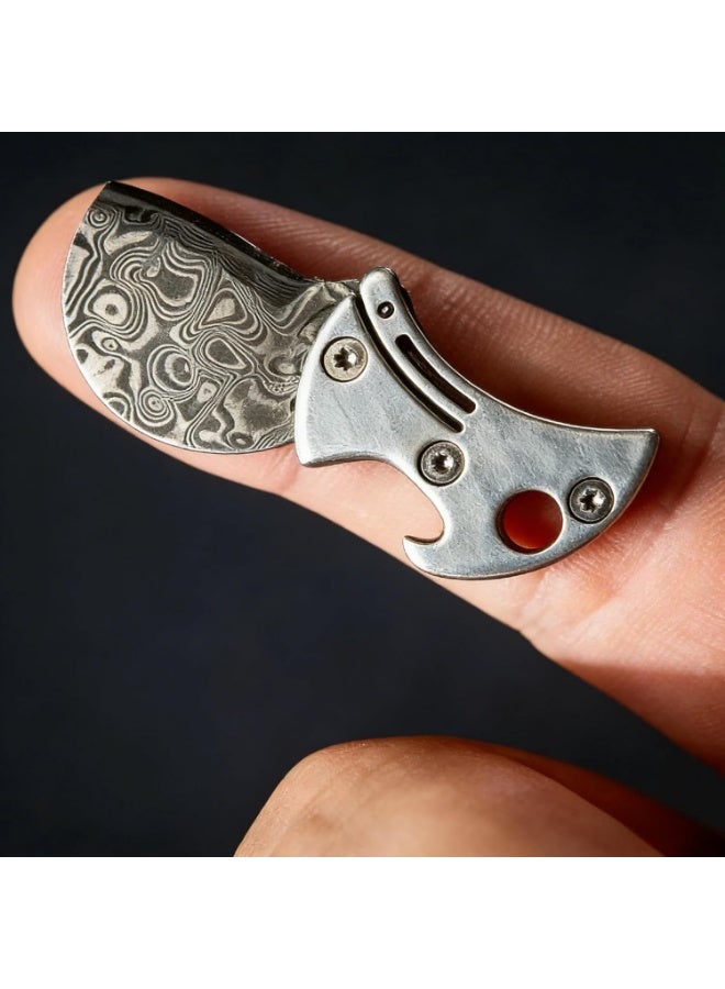 فتاحة زجاجات صغيرة ومدمجة من التيتانيوم وقاطع EDC، فتاحات زجاجات بيرة قابلة للطي ومحمولة، وعصا رفع من التيتانيوم للعبوات والتخييم والأعمال اليدوية ومعدات الحمل اليومية - Image 2