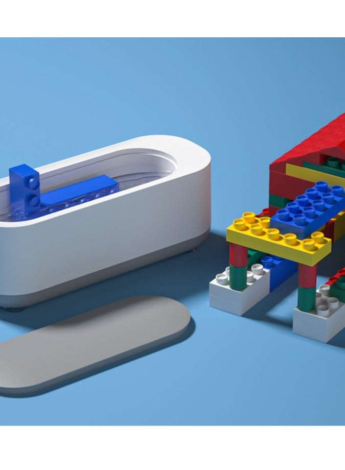 بيوينتي منظف ​​التجنيب بالموجات فوق الصوتية ، آلة تنظيف الأسنان ، منظف التجنيب المحمول ، آلة تنظيف المجوهرات ، أطقم الأسنان ، حراس الأسنان ، النظارات ، شفرات ، فرش المكياج (أبيض) - Image 2