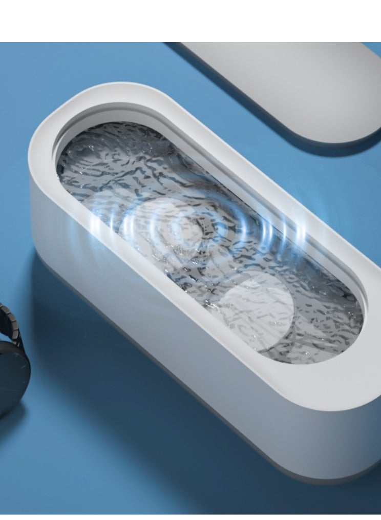 بيوينتي منظف ​​التجنيب بالموجات فوق الصوتية ، آلة تنظيف الأسنان ، منظف التجنيب المحمول ، آلة تنظيف المجوهرات ، أطقم الأسنان ، حراس الأسنان ، النظارات ، شفرات ، فرش المكياج (أبيض) - Image 4