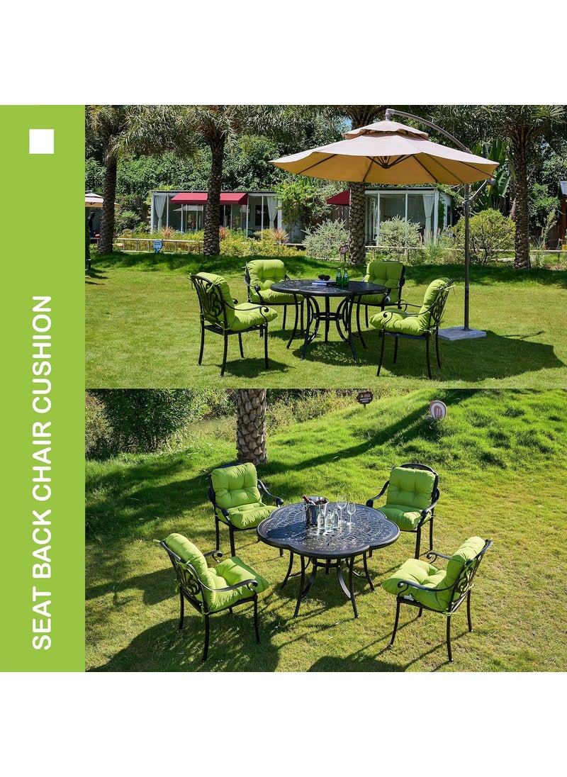 milliard MILLIARD Outdoor Indoor SeatBack Chair Tufted CushionAllWeather Patio Chair Cushion with Tiesfor Patio Furniture Lime Green  - Image 5
