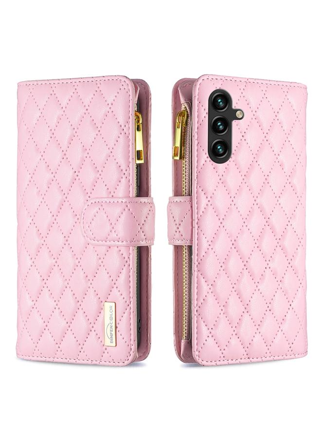erorex Case For Samsung Galaxy A56 5G Diamond Lattice Zipper Wallet Leather Flip Phone Case - Image 1