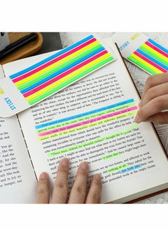 SYOSI Highlighter Tape 640pcs Colorful Long Sticky Markers Page Tabs for Annotating Books Neon Highlighter Tape for Index Note Memory Office  - Image 3