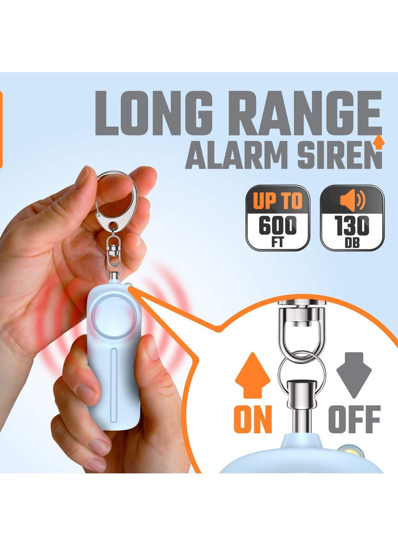 SYOSI - Personal Alarm, Personal Safety Panic Alarm Keychain, Emergency Self Defence, 130 dB Loud Siren Protection Device with LED Light, Simple Operation Reusable for Women Kids Elders - Image 1