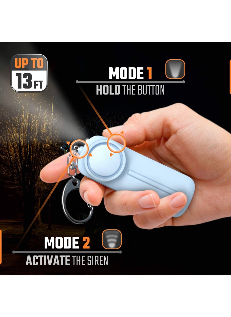 SYOSI - Personal Alarm, Personal Safety Panic Alarm Keychain, Emergency Self Defence, 130 dB Loud Siren Protection Device with LED Light, Simple Operation Reusable for Women Kids Elders - Image 1