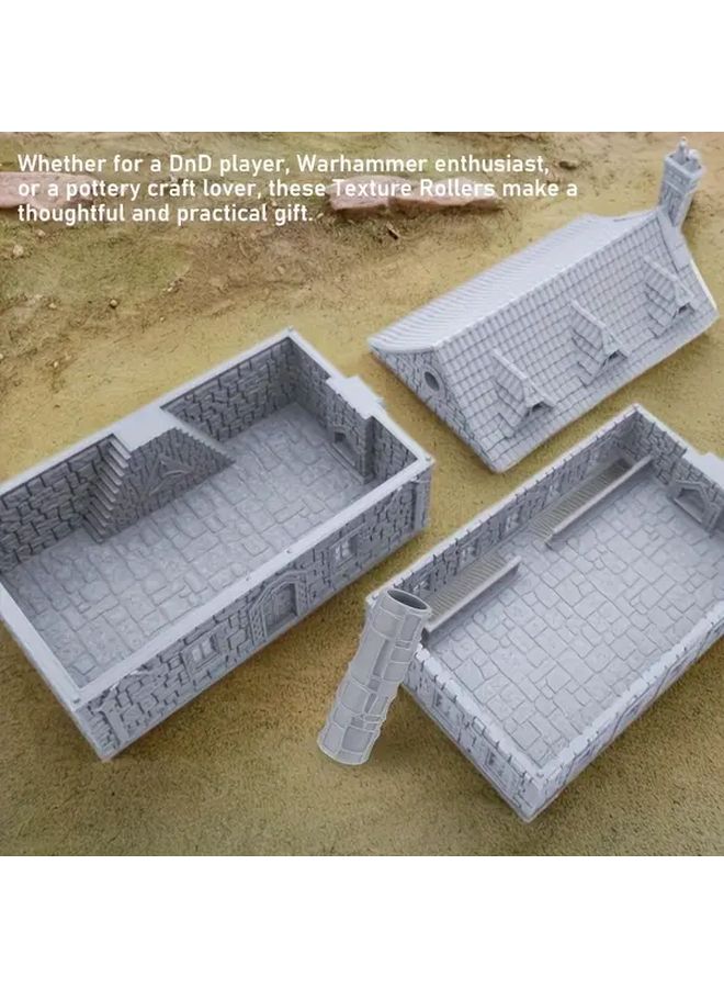 Model G Terrain Texture Roller 8 Unique Styles DND Clay Carving Tool Creative Gamer Accessory - Image 4