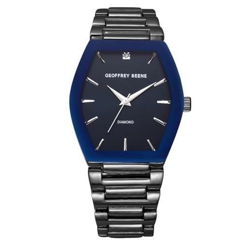 Geoffrey Beene Men's Black Stainless Steel Dress Watch Classic Quartz, Elegant Design, Water-Resistant - Image 1