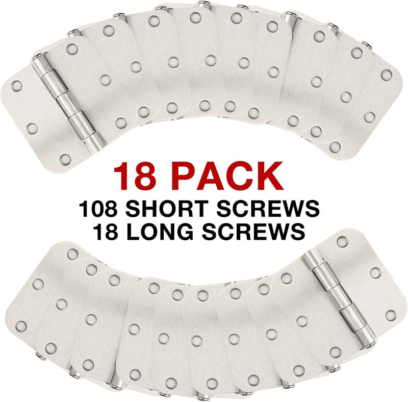 TDCHINGES 18 Pack Nickel Door Hinges Brushed Nickel 3 1/2 Interior Door Hinges Satin Nickel 3.5 Inch with 5/8” Radius Corners 3 ½"x 3 ½" Silver Hardware Controls - Image 5