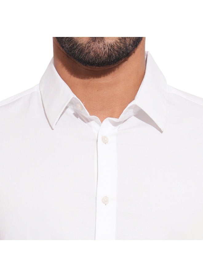 Being Human Mens White Collared Long Sleeve Shirt - Image 5