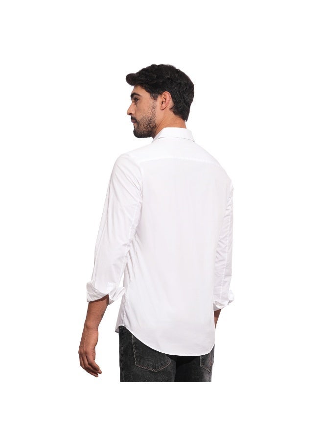 Being Human Mens White Collared Long Sleeve Shirt - Image 3