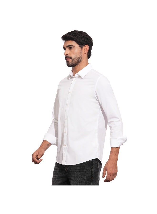 Being Human Mens White Collared Long Sleeve Shirt - Image 2