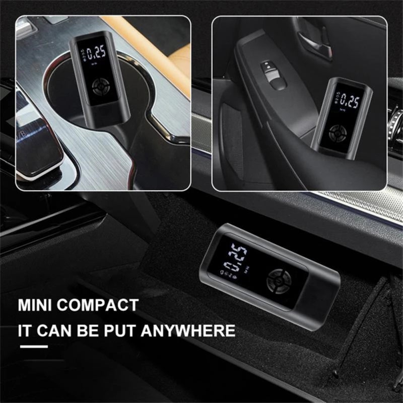 Portable Smart Digital Air Pressure Electric Inflator Pump Black For Cars Automobile Inflatable mat - Image 3