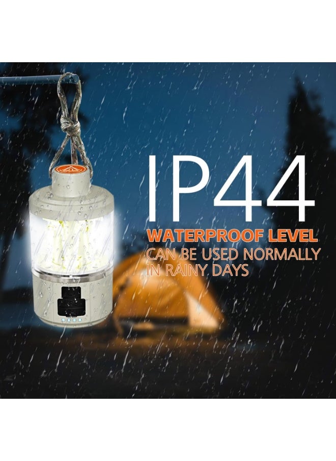 Meetion Camping Lantern Rechargeable, LED Camping Light with Flashlight, 4 Light Modes, Long Press for Stepless Dimming, Portable Tent Lantern for Power Outage, Household, Camping, Emergency  - Image 2