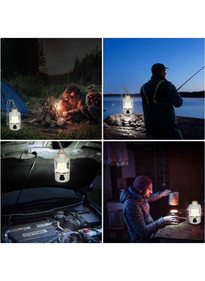 Meetion Camping Lantern Rechargeable, LED Camping Light with Flashlight, 4 Light Modes, Long Press for Stepless Dimming, Portable Tent Lantern for Power Outage, Household, Camping, Emergency  - Image 3
