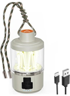 Meetion Camping Lantern Rechargeable, LED Camping Light with Flashlight, 4 Light Modes, Long Press for Stepless Dimming, Portable Tent Lantern for Power Outage, Household, Camping, Emergency  - Image 1