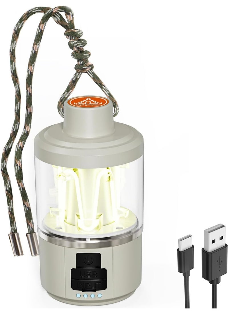 Meetion Camping Lantern Rechargeable, LED Camping Light with Flashlight, 4 Light Modes, Long Press for Stepless Dimming, Portable Tent Lantern for Power Outage, Household, Camping, Emergency  - Image 1