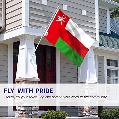 Anley Fly Breeze 3x5 Feet Oman Flag - Vivid Color and Fade Proof - Canvas Header and Double Stitched - Sultanate of Oman Flags Polyester with Brass Grommets 3 X 5 FT - Image 2
