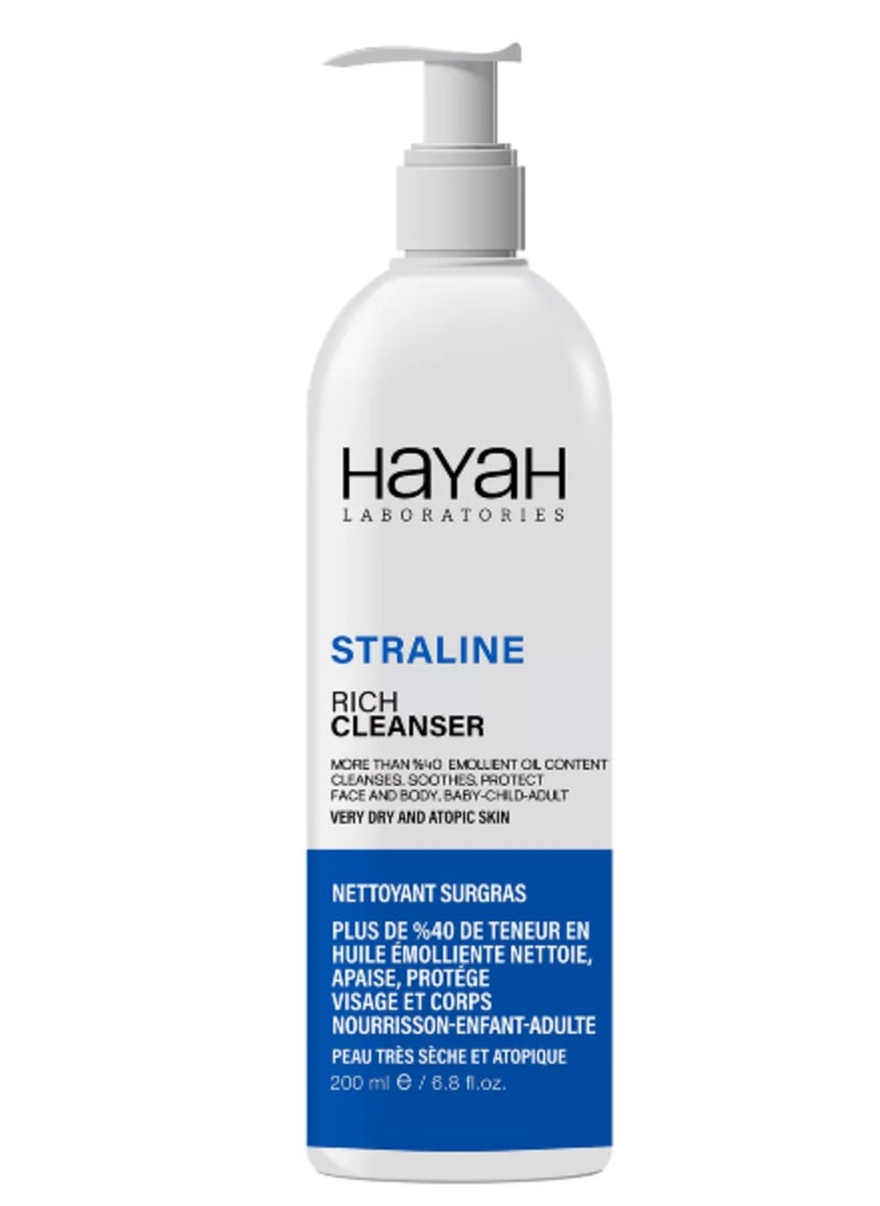 Hayah ٍStraline Rich Cleanser For Face & Body - 200 Ml 