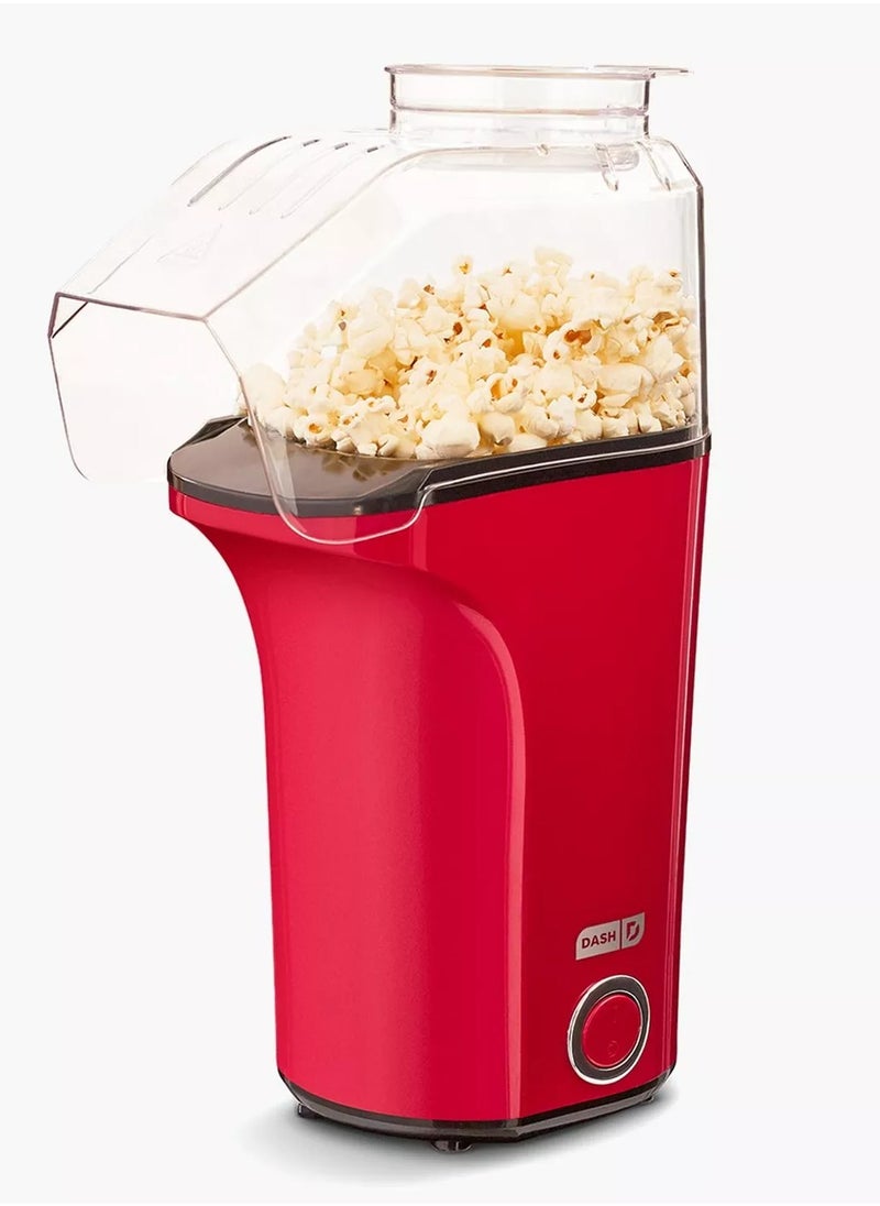 Dash Hot Air Popcorn Popper Maker With Measuring Cup To Portion Popping Corn Kernels + Melt Butter, 16 Cups 1400 W DAPP150V2RD04 Red 
