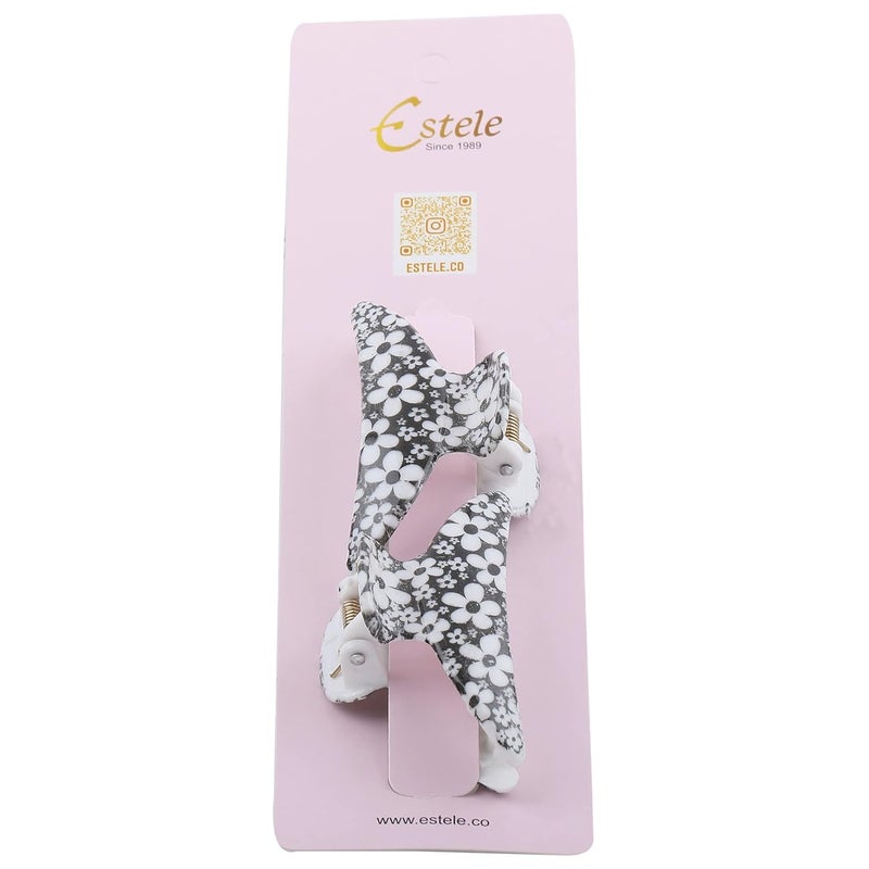 Estele Multicolor Large Size Hair Clips of Flower Design for Womensgirls Pack of 2 - Image 3