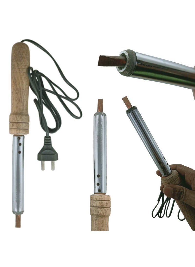 DIY Crafts DIY Crafts Pack of 3 Pcs DIY Crafts AC 220V240V 100W Wooden Handle Electric Soldering Iron K Pack of 3 Pcs DIY Crafts  - Image 1