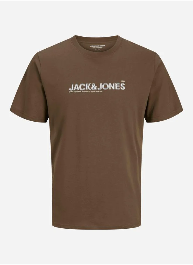 JACK & JONES Slogan Print Crew Neck T-Shirt