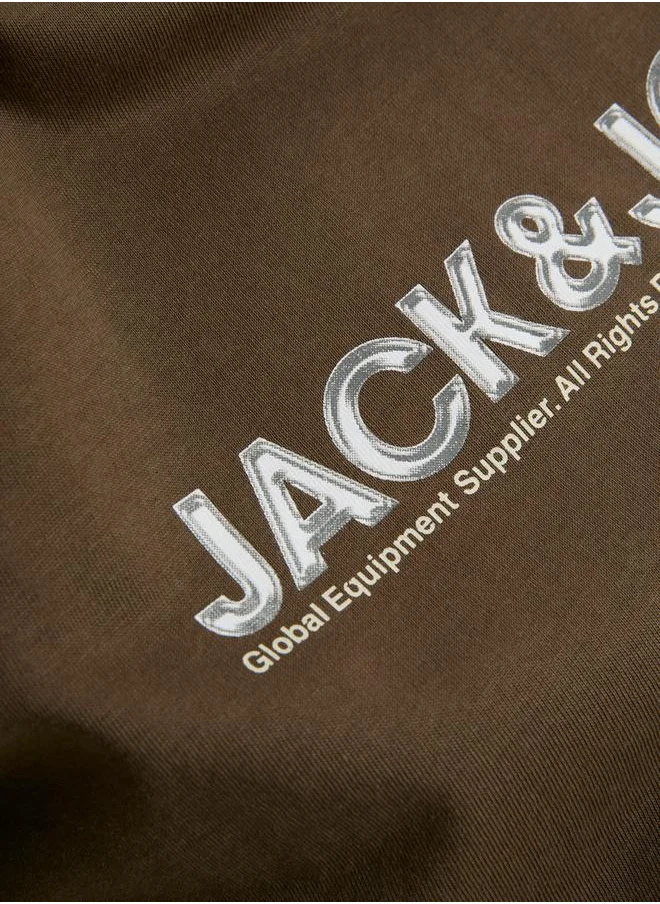 JACK & JONES Slogan Print Crew Neck T-Shirt