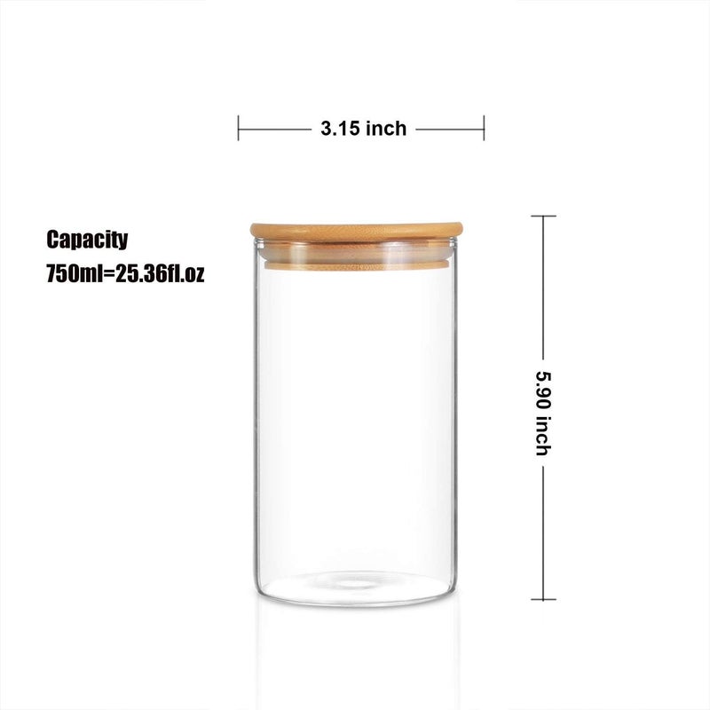 Glass Food Storage Jars Set of 3 - Image 2