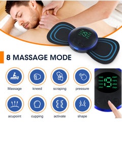 Generic 5 Pcs Microcurrent EMS Mini Massage Device - EMS Bioelectric Acupoints Massager Lymphatic Drainage Massage Pad Cordless Portable Mini Electric EMS Neck Massager for Pain Relief  - Image 2