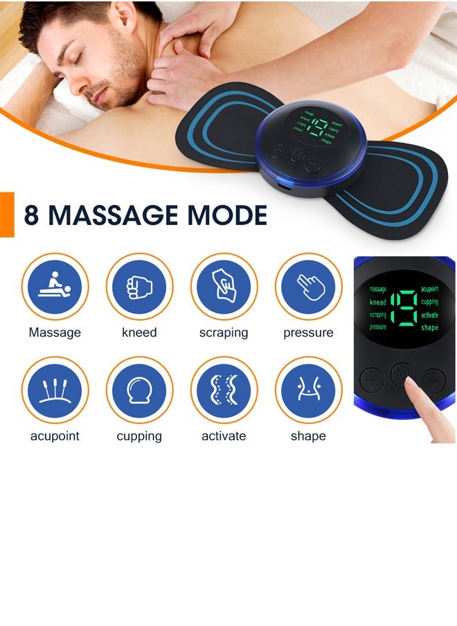 Generic 5 Pcs Microcurrent EMS Mini Massage Device - EMS Bioelectric Acupoints Massager Lymphatic Drainage Massage Pad Cordless Portable Mini Electric EMS Neck Massager for Pain Relief  - Image 2