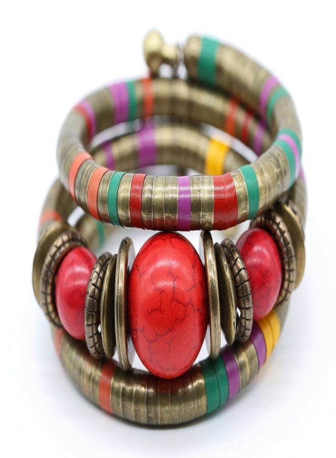 HENGYID African Handmade Tribal Beaded Ethnic Rope Bracelet, Ideal for Everyday Wear & Special Occasions (Style Q) - Image 1