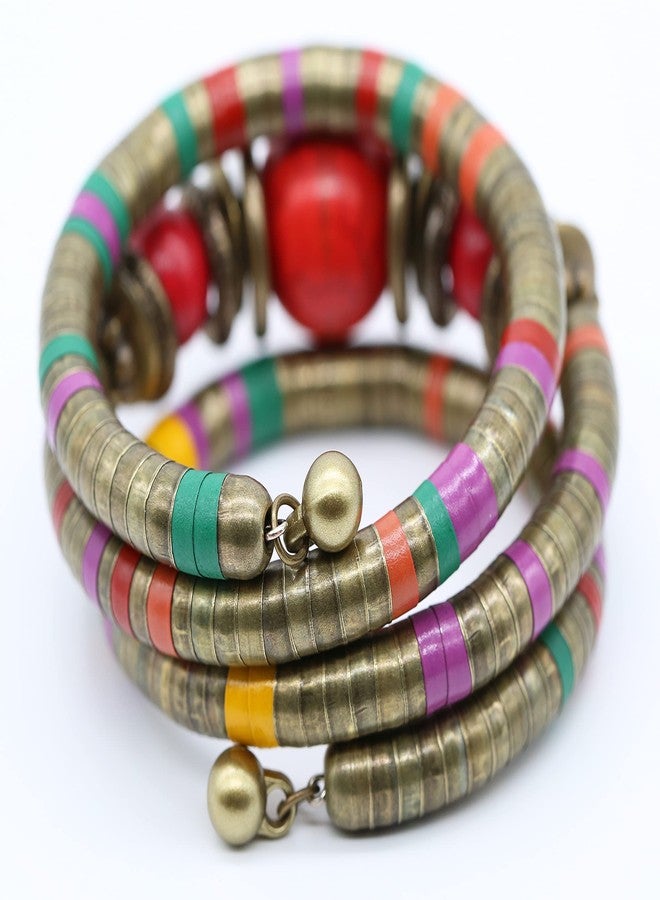 HENGYID African Handmade Tribal Beaded Ethnic Rope Bracelet, Ideal for Everyday Wear & Special Occasions (Style Q) - Image 3