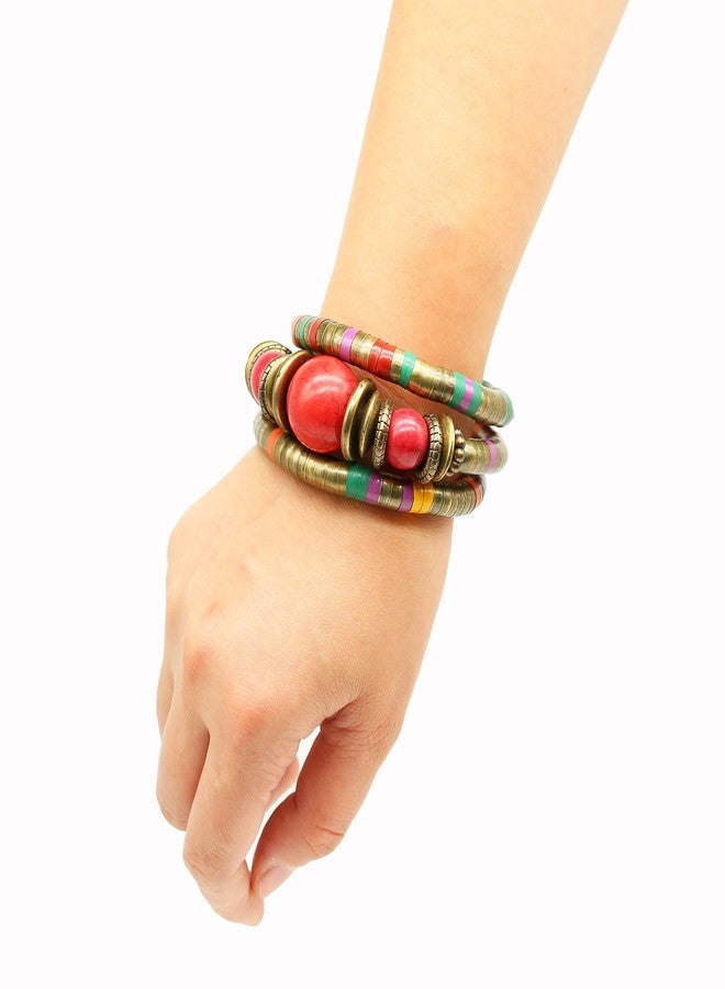 HENGYID African Handmade Tribal Beaded Ethnic Rope Bracelet, Ideal for Everyday Wear & Special Occasions (Style Q) - Image 4