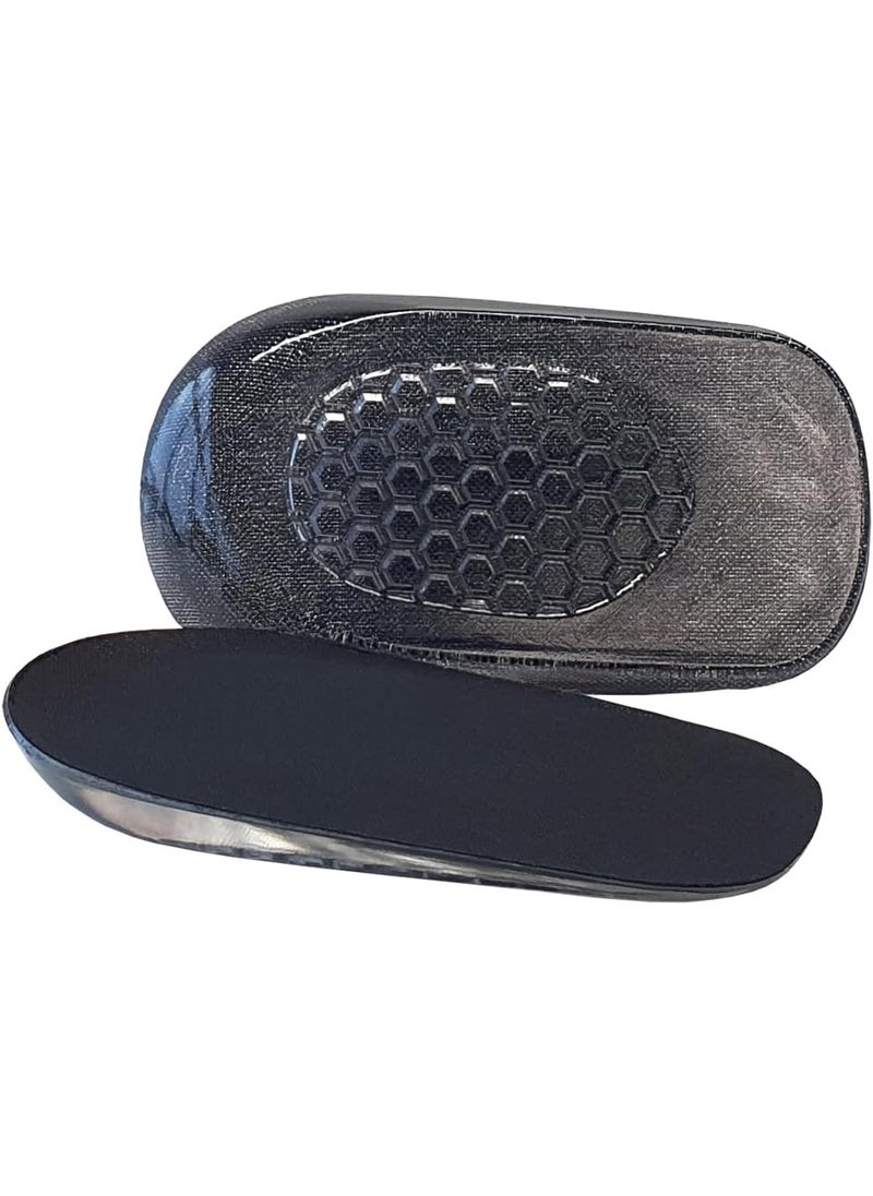 FOOTINSOLE.COM Premium Heel Cushions for Heel Pain Relief & Shoe Comfort - Gel Inserts for Women and Men, High Heel Pad & Grips, Adjust for Shoes Too Big (Large (0.6" Height), Black) 