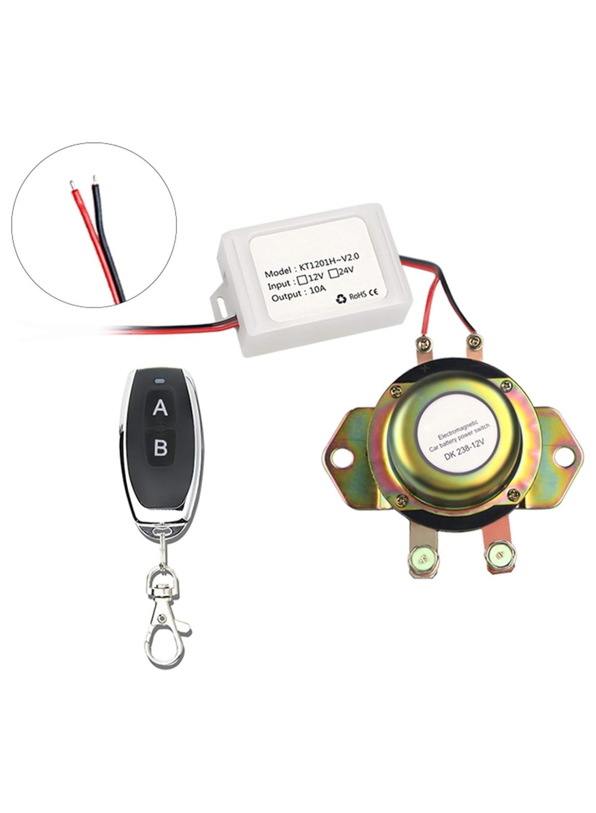 Generic Remote Battery Disconnect Switch DC 12V Car Anti-Theft Shut Off ...