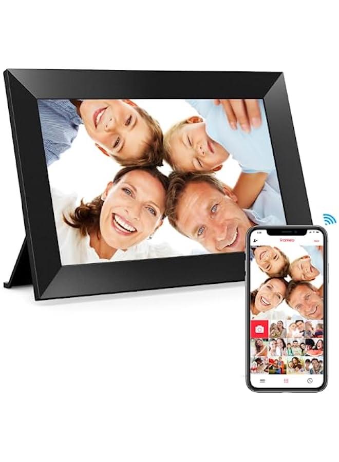 ANKOVO Frameo 10.1 Inch WiFi Digital Picture Frame, 1280x800 HD IPS Touch Screen Photo Frame Electronic, 32GB Memory, Auto-Rotate, Wall Mountable, Share Photos/Videos Instantly via Frameo App from Anywhere  - Image 1
