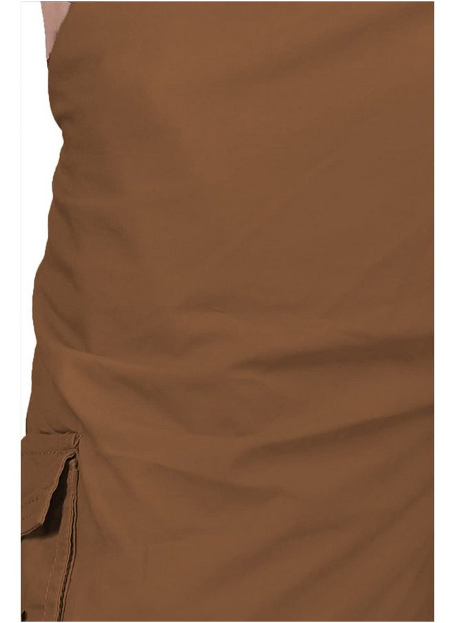 0-Degree - 0-DEGREE Men's Regular Fit Three Quarter Shorts Mehendi 38 Inch Waist - Image 1