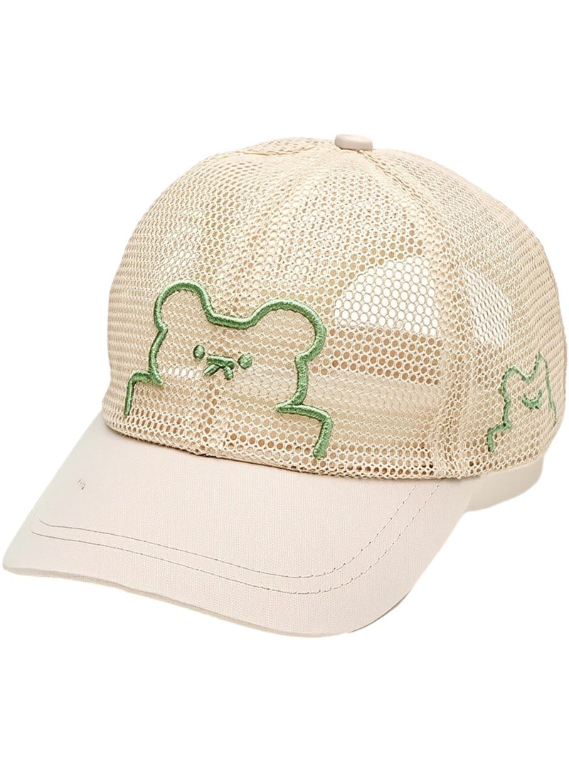 Generic ToddlerBear Sun Hat for Boys & Girls (1-5 Years, 47-52CM) Lightweight, Breathable Mesh, Adjustable Summer Baby Cap for Outdoor Protection 