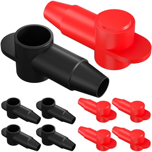 BetyBedy 10 Pack Silicone Battery Terminal Covers for 104AWG Wire Insulated Battery Terminal Protectors for 14 516 38 Battery Post Battery Stud and Power Junction Blocks Cover - Image 1