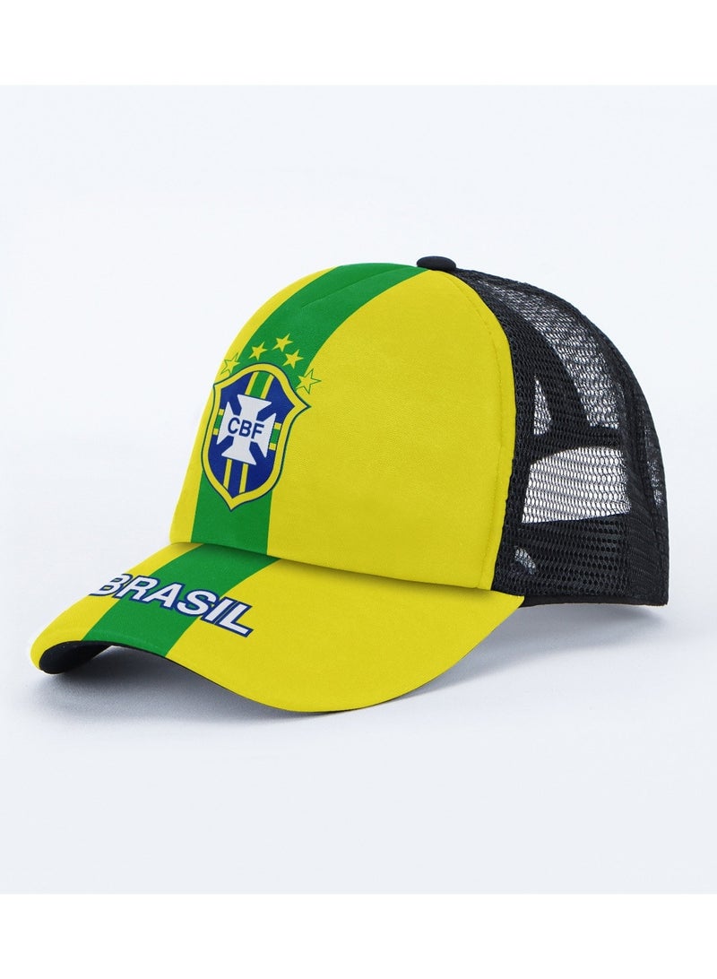 KUYING Football World Cup Baseball Hat National Team Argentina Brazil France Ltaly England Sunshade Duck Tongue Hat 