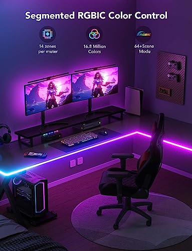 Govee RGBIC Neon Rope Lights for Desks, 16.4ft LED Gaming Desk Lights, Neon LED Strip Lights Syncing with Razer Chroma, Support Cutting, Smart App Control, Music Sync, Adapter (Only 2.4G Wi-Fi) - Image 2