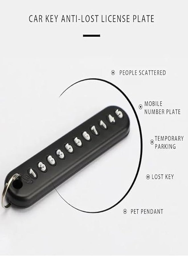 Akshify Metal Anti-Lost Keychain with Phone Number Tag - Double Pendant Keyring for Car, Bike, Home, Office & Travel Use. - Image 3